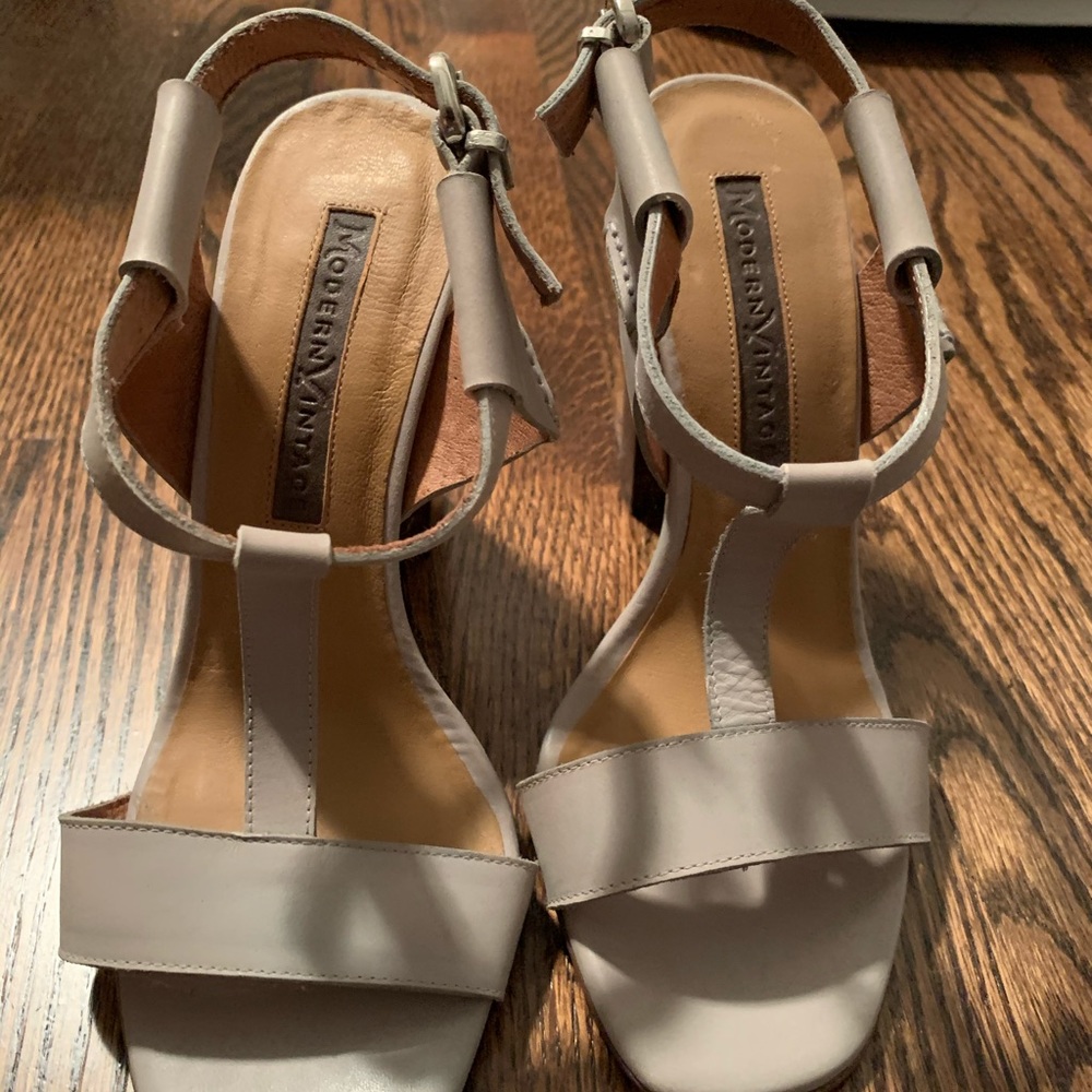 Cream sandals